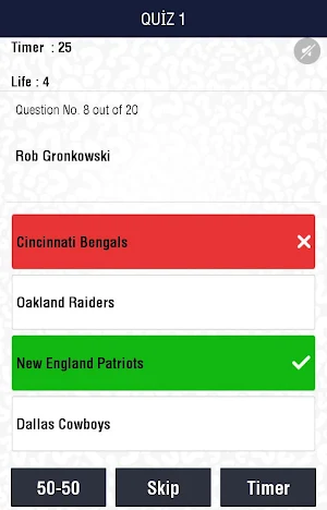 American football players quiz Screenshot 0