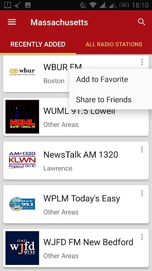 Massachusetts Radio Stations Screenshot 0