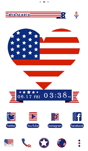 USA Flag Heart Wallpaper Screenshot 0