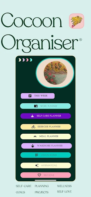 Self Care Organiser Cocoon Screenshot 0