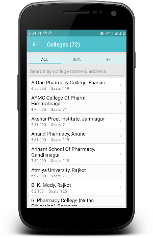 B.Pharm Admission 2021 Screenshot 3
