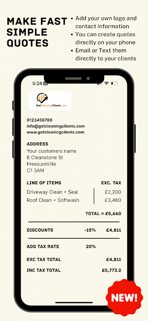 Pressure Washing Calculator Screenshot 2