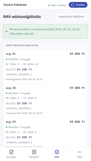 NyugtaSegéd Screenshot 1