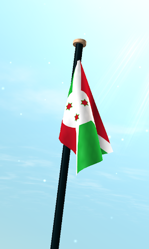 Burundi Flag 3D Live Wallpaper Screenshot 2