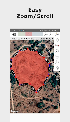 Easy Area : Land Area Measurement App for Maps Screenshot 1
