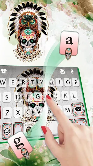 Native American Skull 2 Keyboard Theme Screenshot 2
