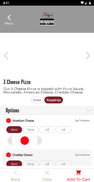 Kays Italian Restaurant Screenshot 3