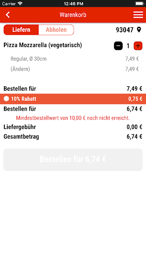 Pizza & Pasta Regensburg Screenshot 1