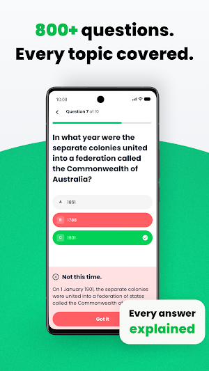 Aussie Citizenship Test 2026 Screenshot 1