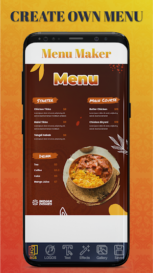 Menu Maker - Design Templates Screenshot 1