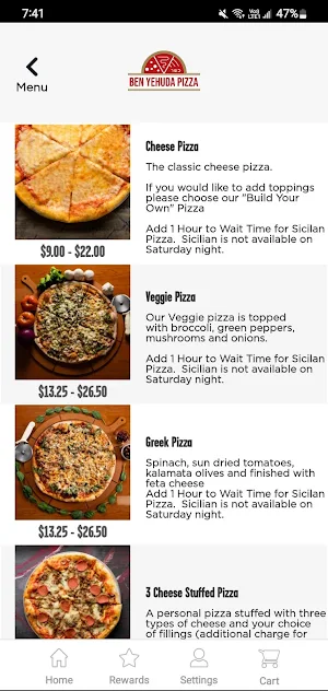 Ben Yehuda Pizza Screenshot 2