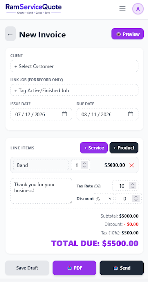Ram ServiceQuote Screenshot 1