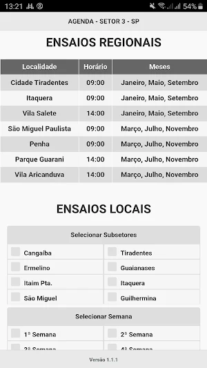 CCB Ensaios Setor 3 Screenshot 1