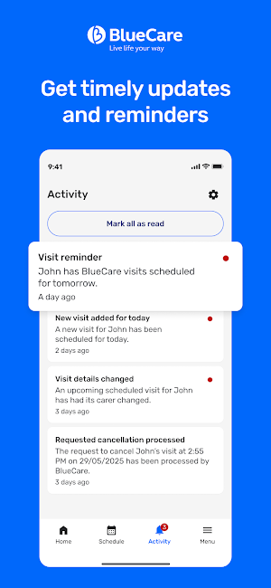BlueCare HomeCare App Screenshot 2