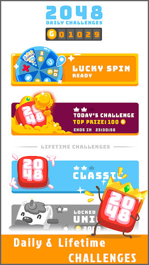 2048 Daily Challenges - Best pastime & brain game Screenshot 2