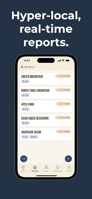 Spotta: Live Outdoor Reports Screenshot 1