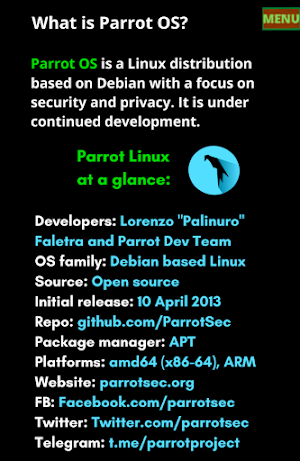 Parrot OS : Vulnerability Analysis in Parrot Linux Screenshot 1