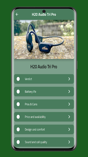 H20 Audio Tri Pro Guide Screenshot 0