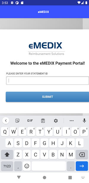 eMEDIX Payment Portal Screenshot 1