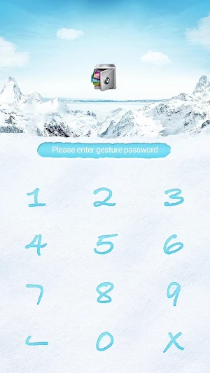 AppLock Theme Snow Mountain Screenshot 1