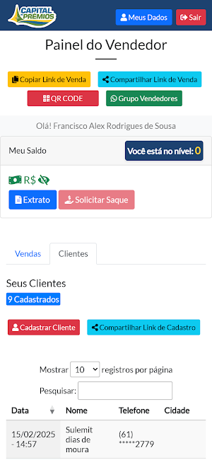 Vendedor Capital de Prêmios Screenshot 1