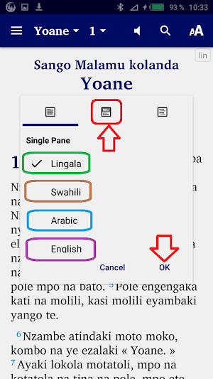 Lingala Swahili Arabic English Screenshot 2