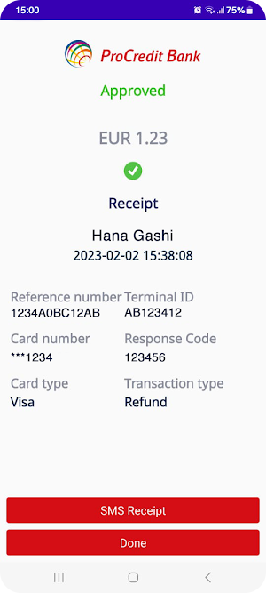 ProCredit Bank mPOS Screenshot 3