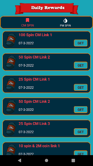 Spin Rewards Link Screenshot 0