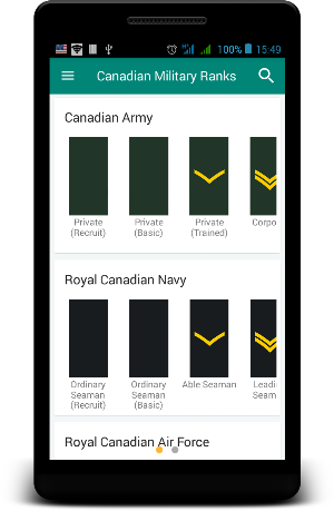 Canadian military ranks Screenshot 0
