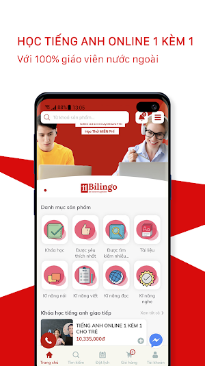 Bilingo - Học Tiếng Anh Online 1 Kèm 1 Screenshot 0
