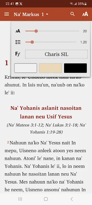 Amanatun Bible App Screenshot 2