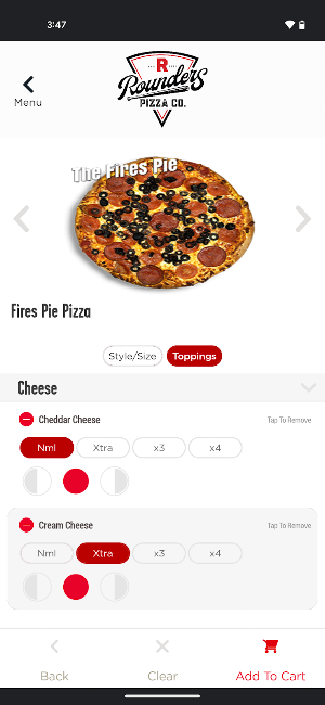 Rounders Pizza App Screenshot 3