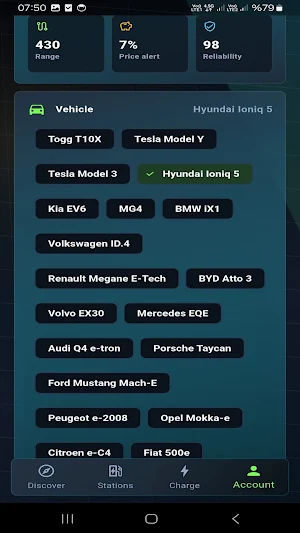 ChargeWise EV Charger Map Screenshot 1