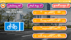 Driving theory test : Road signs and Traffic signs Screenshot 1
