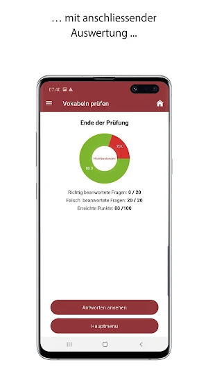 Vokabeltrainer Romontsch Sursilvan Screenshot 3