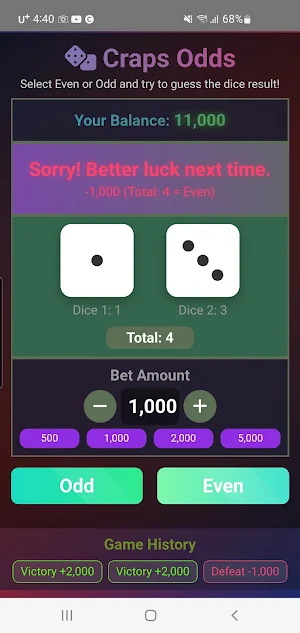 Craps Odds Screenshot 3