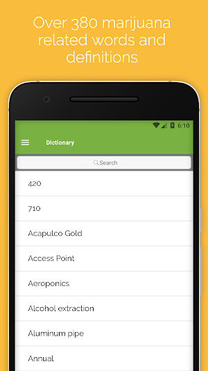 Marijuana CBD Dictionary A-Z Screenshot 0