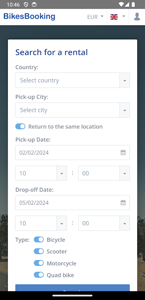 Bikes Booking app partner Screenshot 0