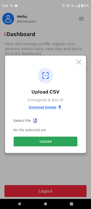 Cold Chain Data Logger Screenshot 1