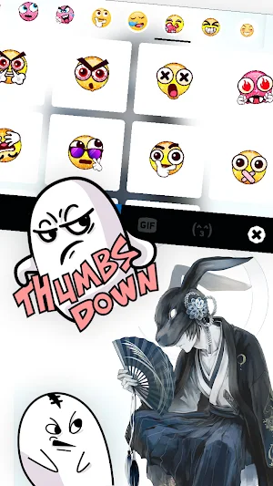 Cool Anime Maskman Keyboard Background Screenshot 2