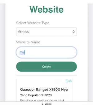 Website builder/ creator Screenshot 1