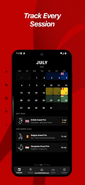Formula GP Calendar 2026 Screenshot 1
