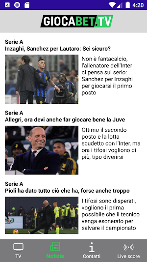 GiocabetTV Screenshot 1