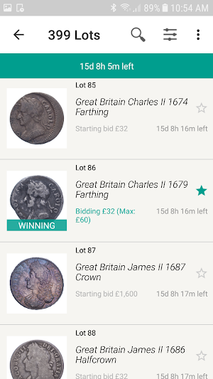 The Coin Cabinet Auctions Screenshot 1