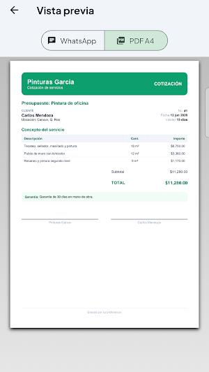 Cotizador Pro: Presupuestos Screenshot 3