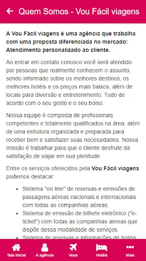 Vou Fácil viagens Screenshot 1