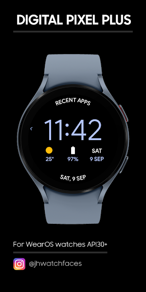 Digital Pixel Plus: Watch face Screenshot 0