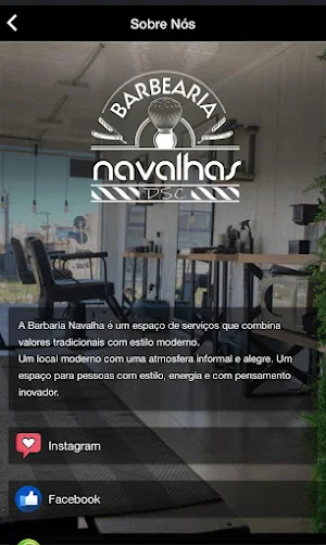 Barbearia Navalhas Screenshot 2