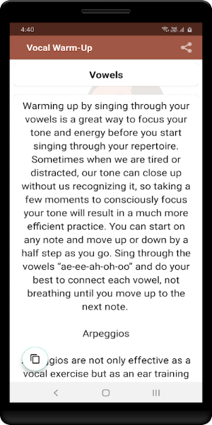 Vocal Warm-Up Screenshot 2