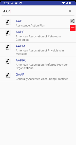 Abbreviations & Acronyms Screenshot 2